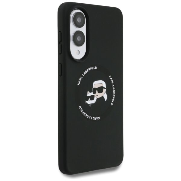 Karl Lagerfeld case for Samsung Galaxy S25 Edge MAGNETIC SILICONE DOUBLE HEADS black
