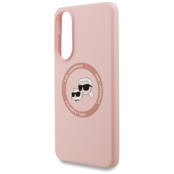 Karl Lagerfeld case for Samsung Galaxy S25 Edge MAGNETIC SILICONE DOUBLE HEADS pink