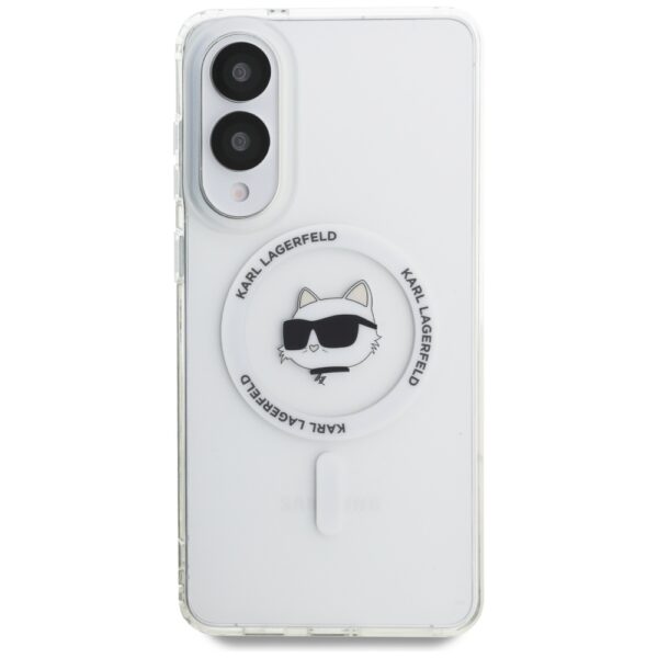 Karl Lagerfeld case for Samsung Galaxy S25 Edge HC MAGSAFE IML METAL CHOUPETTE HEAD white