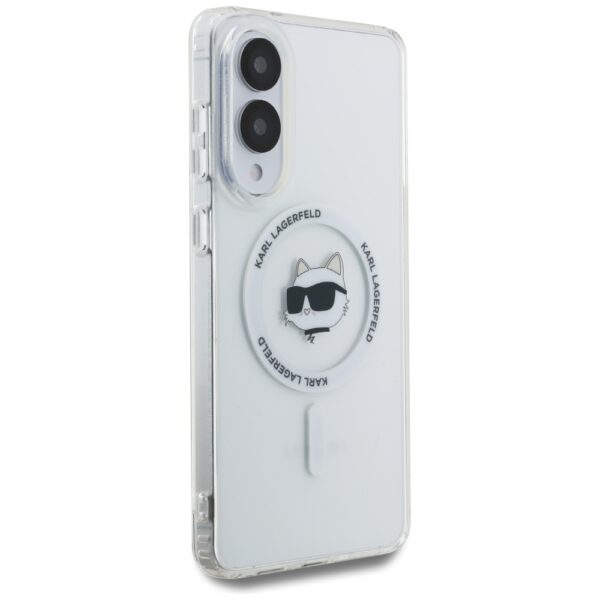 Karl Lagerfeld case for Samsung Galaxy S25 Edge HC MAGSAFE IML METAL CHOUPETTE HEAD white