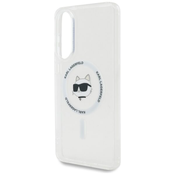 Karl Lagerfeld case for Samsung Galaxy S25 Edge HC MAGSAFE IML METAL CHOUPETTE HEAD white
