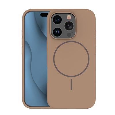 Husa Silicone Thin Mag pentru iPhone 12 / 12 Pro 6,1" Maro