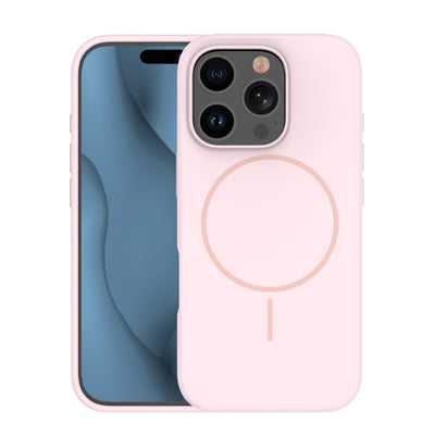 Husa Silicone Thin Mag pentru iPhone 15 Pro 6,1" Roz deschis