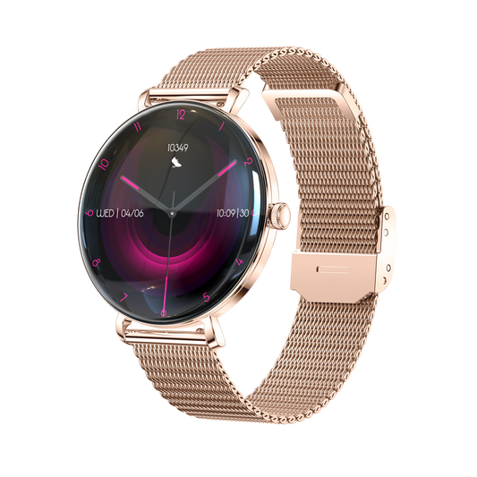 Forever Smartwatch SB-370 Rose Gold - Leopard Print