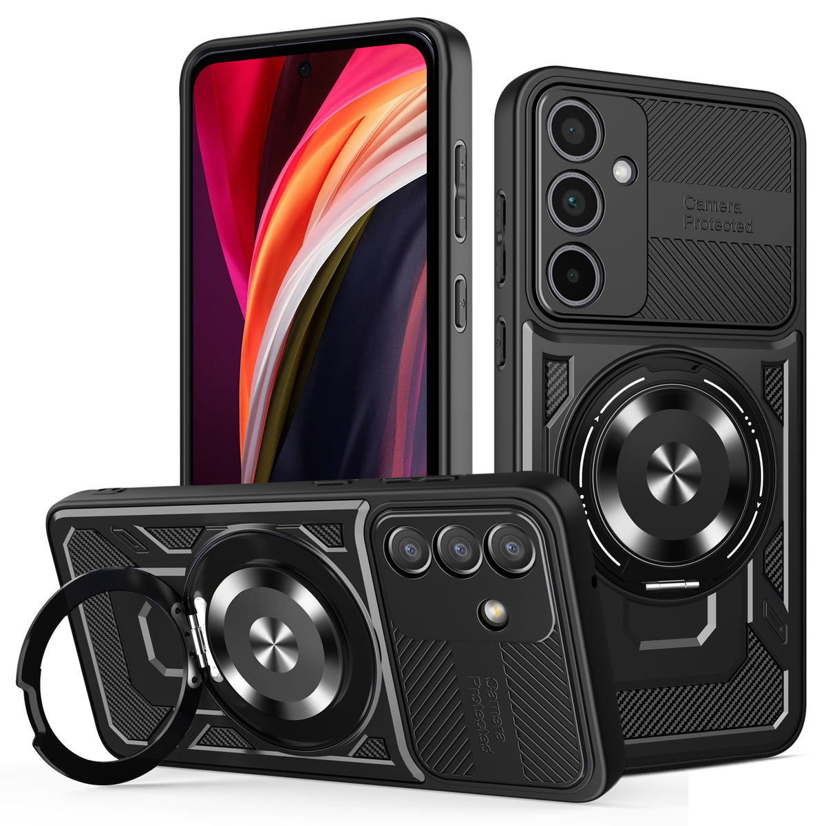 Husa Defender Armor Mag pentru Samsung Galaxy A55 5G Negru