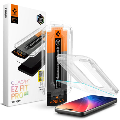 Folie Spigen sticla Glas.tr ”Ez Fit Pro” pentru iPhone 16 Pro / 17 / 17 Pro Transparent
