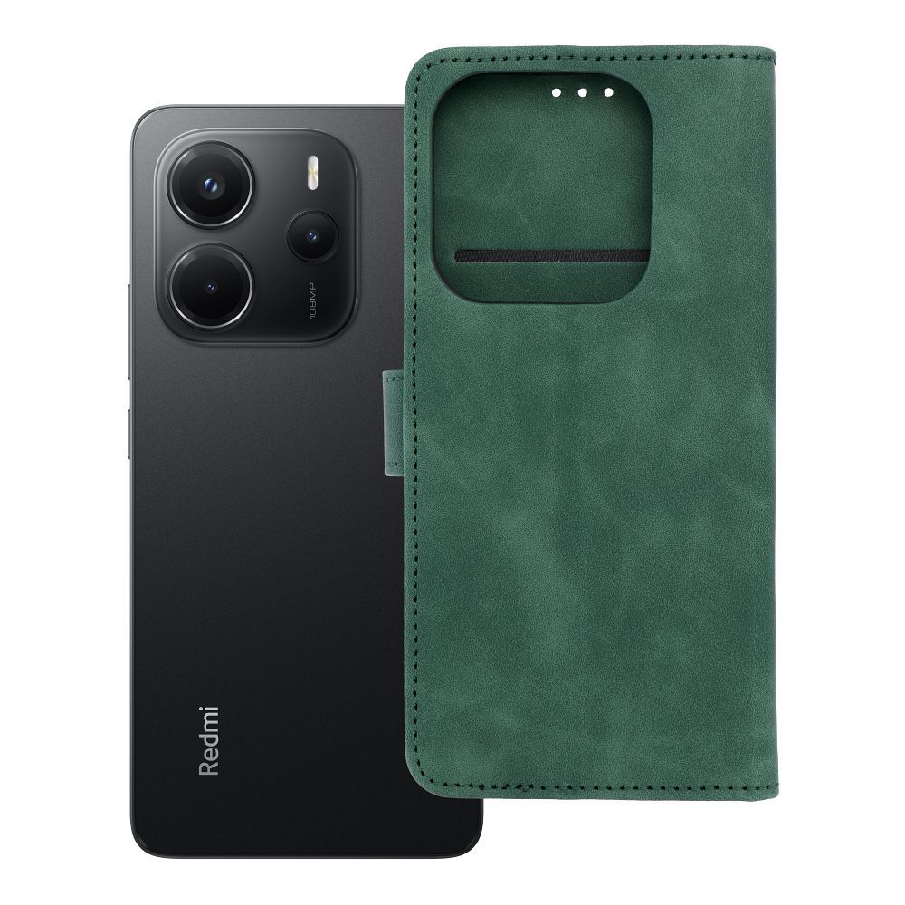 Husa Tender Book Flip pentru Xiaomi Redmi Note 14 5G Verde