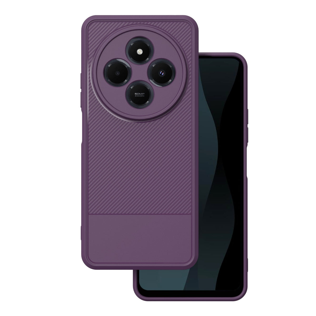 Husa Simple Carbon pentru Xiaomi Redmi 14C 4G/ 14C 5G / Redmi A4 / Poco C75 Mov