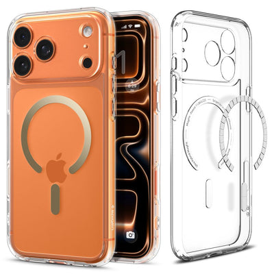 Husa Spigen Ultra Hybrid Mag Magsafe pentru iPhone 17 Pro Transparent/Auriu