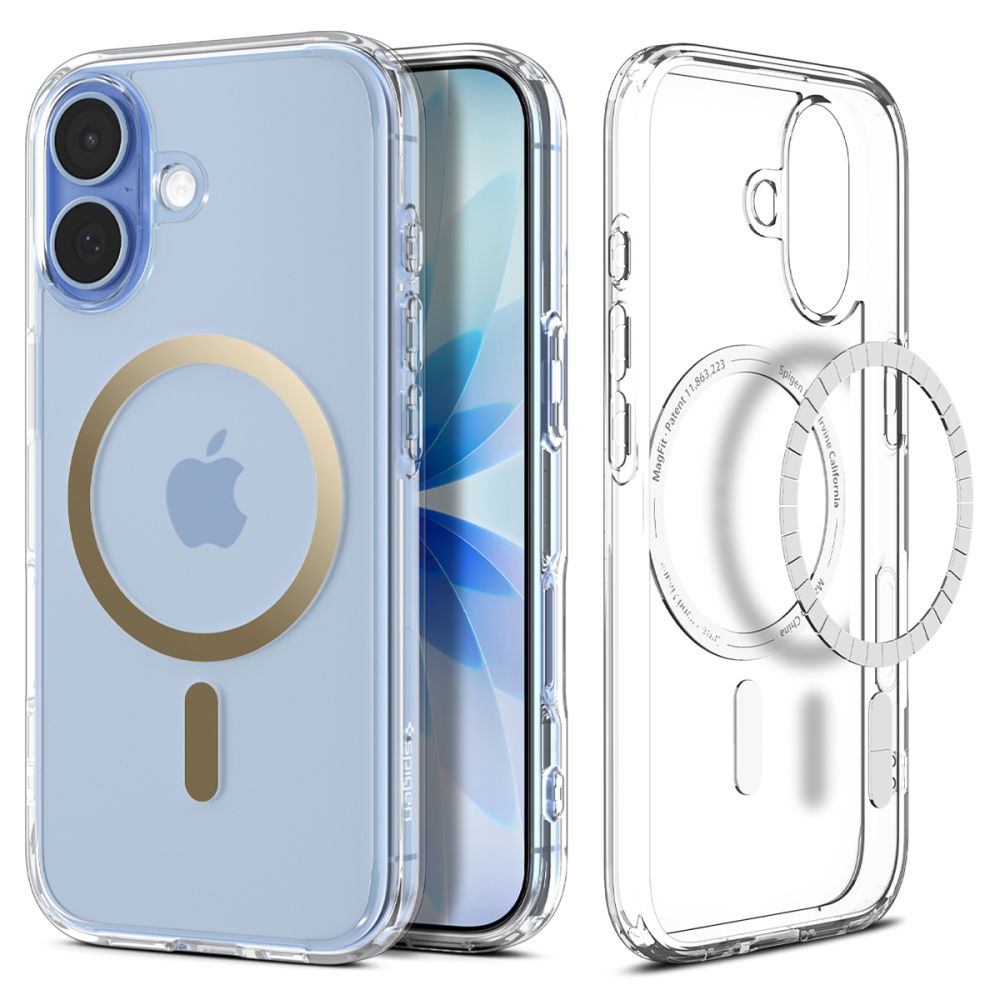Husa Spigen Ultra Hybrid Mag Magsafe pentru iPhone 17 Transparent/Auriu