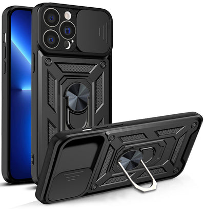 Husa Defender Slide pentru iPhone 13 Pro Max 6,7" Negru