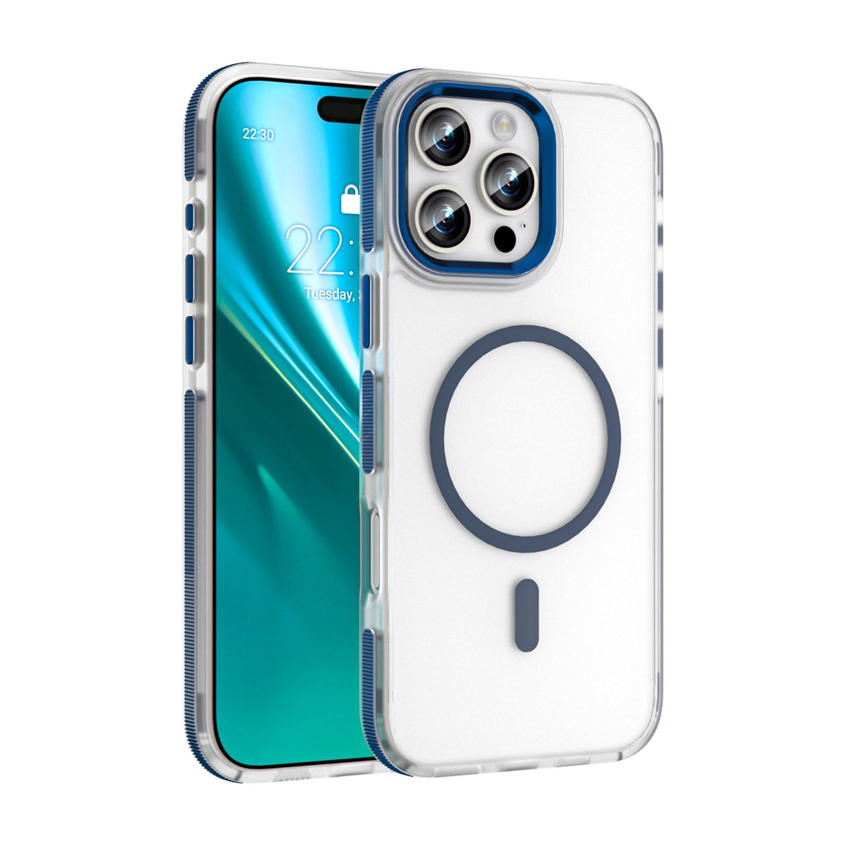 Husa Etteri Icy Mag pentru iPhone 16 Pro Max 6,9" Albastru