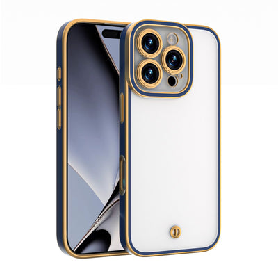 Husa Silky Auriu pentru iPhone 15 Pro 6,1" Albastru