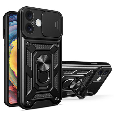 Husa Defender Slide pentru iPhone 16 6,1" Negru