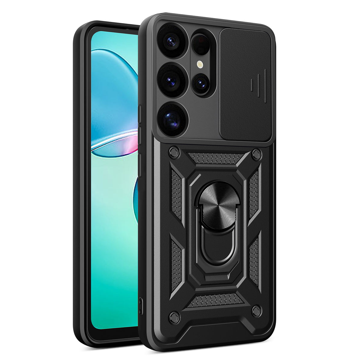 Husa Defender Slide pentru Samsung Galaxy S25 Ultra Negru