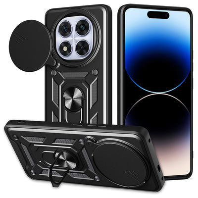 Husa Defender Slide pentru Xiaomi Redmi Note 14 Pro Plus 5G (Global) Negru