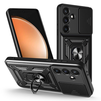 Husa Defender Slide pentru Samsung Galaxy S25 FE Negru