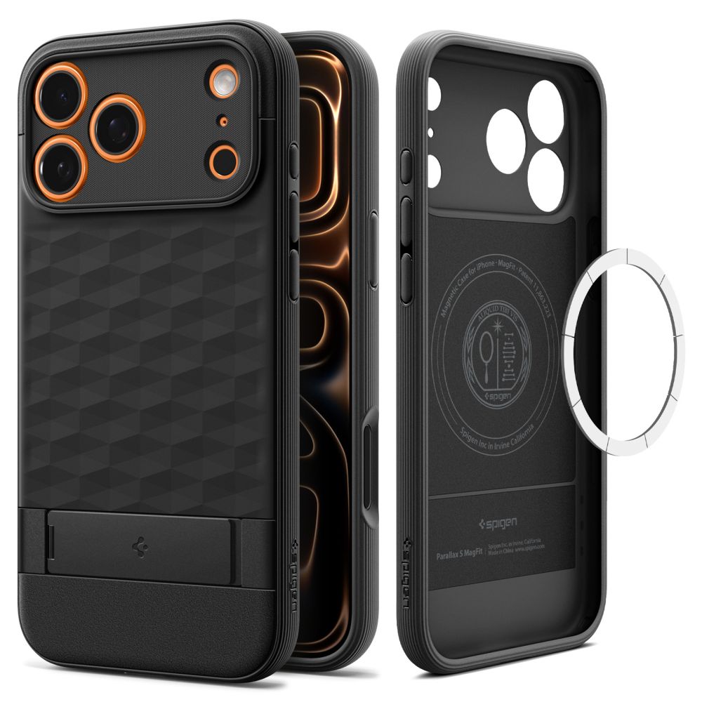 Husa Spigen Parallax ”S” Mag Magsafe pentru iPhone 17 Pro / 18 Pro mat Negru