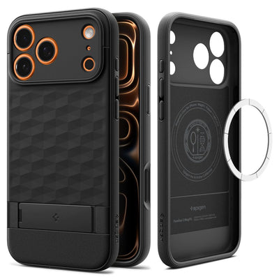 Husa Spigen Parallax ”S” Mag Magsafe pentru iPhone 17 Pro / 18 Pro mat Negru