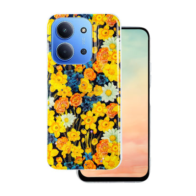 Husa Glow Glam pentru Xiaomi Redmi 15C 4G EU / 15C 5G EU (173.16 X 81.06 X 8.2 Mm) Portocaliu