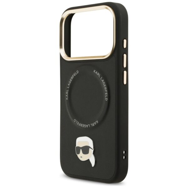 Karl Lagerfeld Big Strap Karl Metal Logo MagSafe case for iPhone 17 Pro Max black