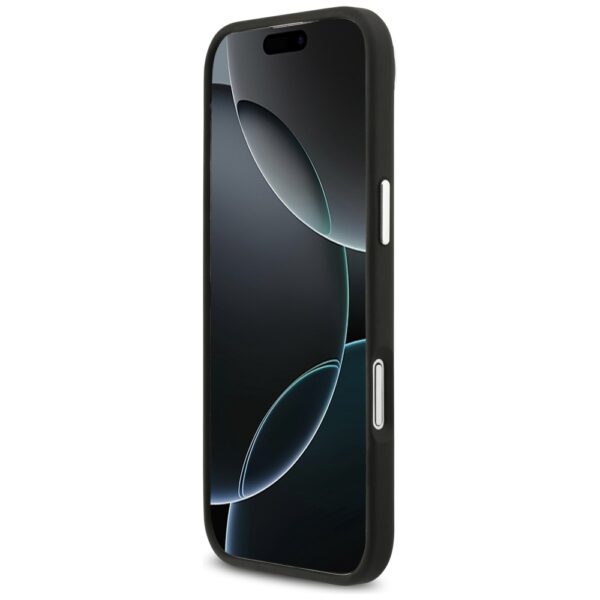 Husă pentru Karl Lagerfeld FW Grained Karl & Choupette Heads Pins & Logo iPhone Air black – Negru
