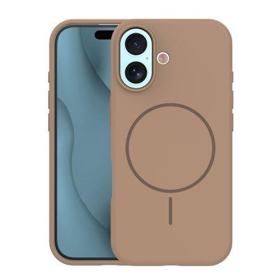 Husa Silicone Thin Mag pentru iPhone 17 6,3" Maro