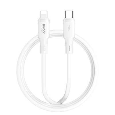 Cablu BWOO Silicone X329cl 27W Usb-c - Lightning 1m Alb
