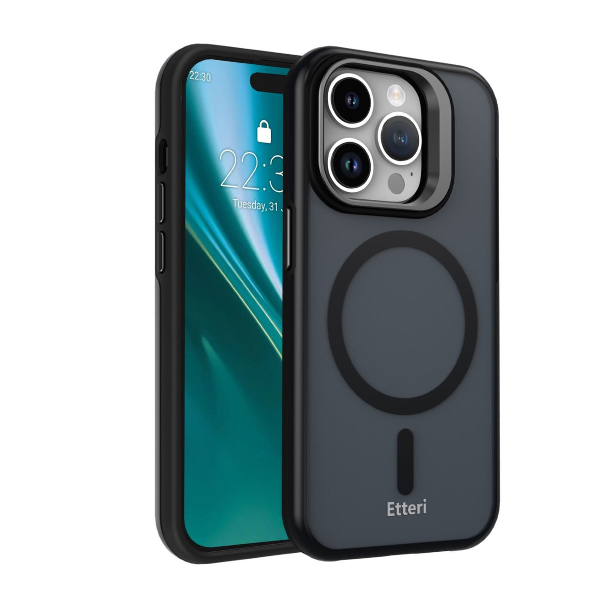 Husa Etteri Morning Fog pentru iPhone 14 Pro 6,1" Negru