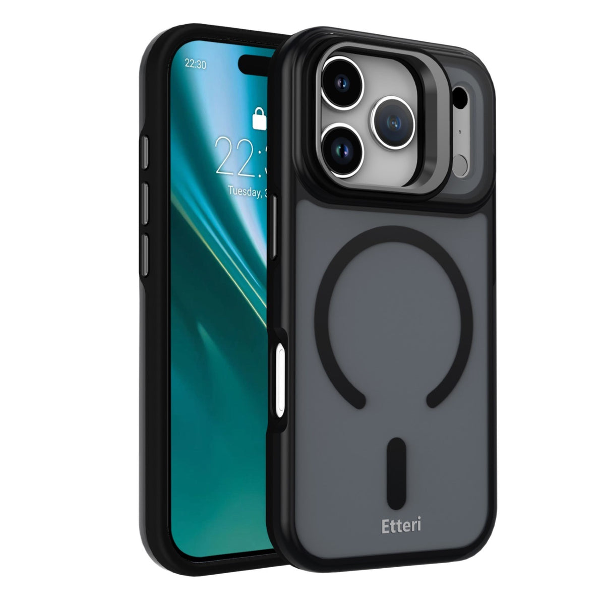 Husa Etteri Morning Fog pentru iPhone 17 Pro / 18 Pro 6,3" Negru