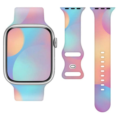Curea Silicone Apple Watch 42/44/45/49mm (97+110) Rainbow