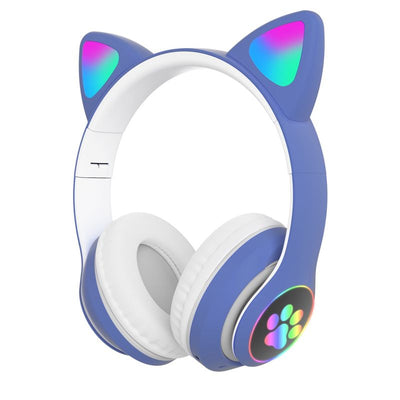 Casti Bluetooth/LED Cat Ears pentru Children Albastru