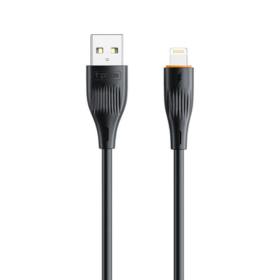 Cablu T-phox X-lite Lightning Negru 1m 3a