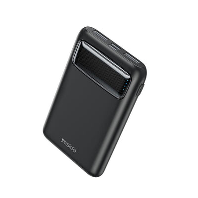 Acumulator extern Yesido Yp33 5 000 Mah LED, 2xUSB-A + Usb-c Negru