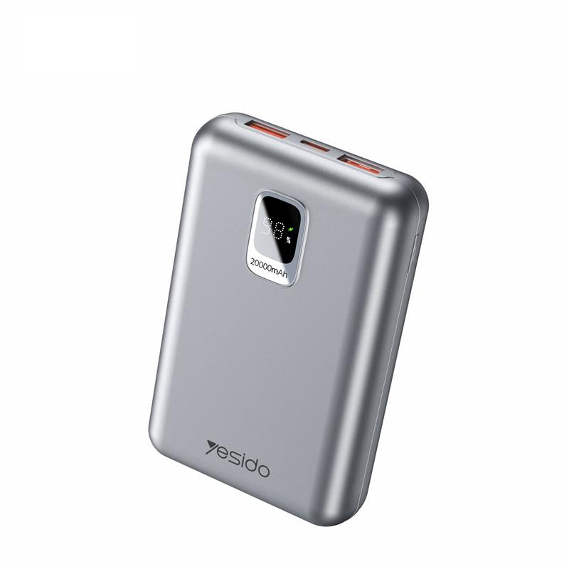 Acumulator extern Yesido Yp47 20 000 Mah 22.5W + PD 20W LED Argintiu