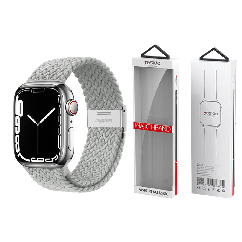 Curea Yesido Wb23 Apple Watch Braided 42/44/45 Argintiu