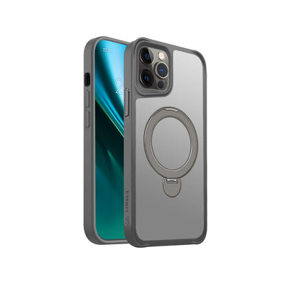 Husa Etteri Matt Mag Ring pentru iPhone 12 / 12 Pro 6,1" Gri
