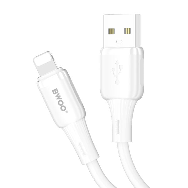 BWOO 3A silicone cablu X329L usb - lightning 3A 1m Alb