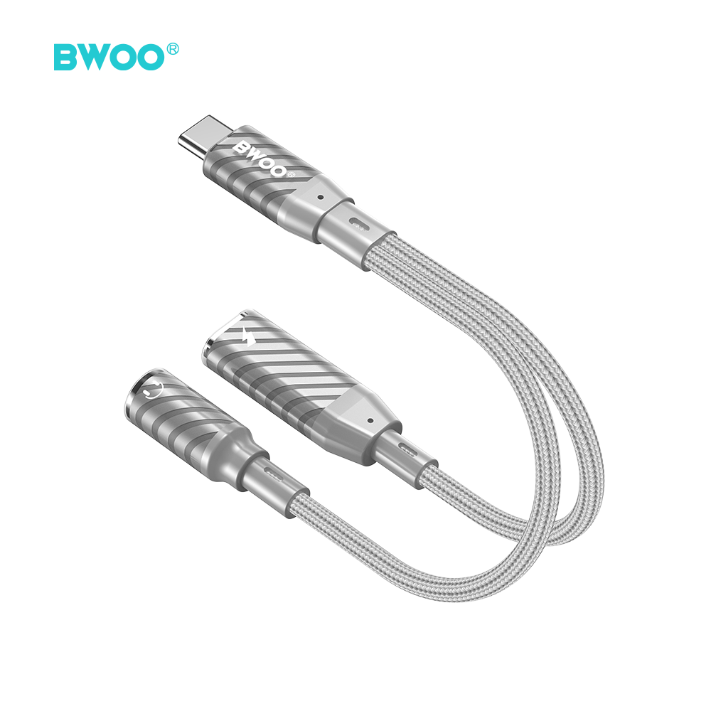 Adaptor BWOO 2 In 1 Type C To Type C /3.5MM Jack Bz67