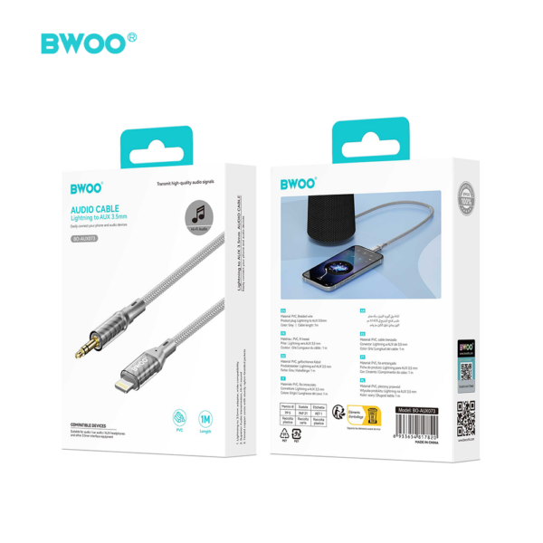 BWOO AUX cablu Lightning to 3.5mm Jack audio AUX073