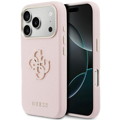 Husa Guess HC PU FW Resin Logo Roz pentru iPhone 17 Pro Max 6,9"