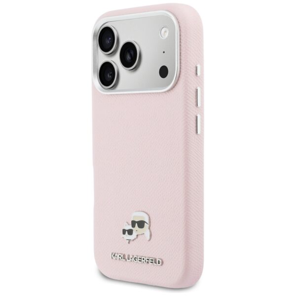 Husă pentru iPhone 17 Pro Karl Lagerfeld 6,3" HC MAGSAFE PU FW W/ K&C HEAD PIN PINK – Roz