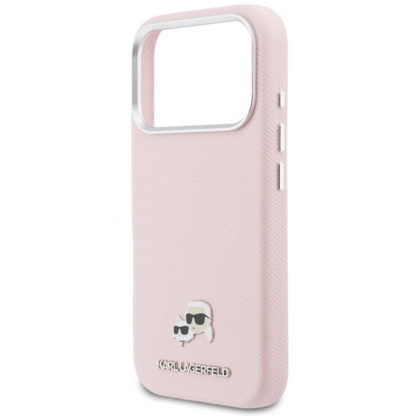 Husă pentru iPhone 17 Pro Karl Lagerfeld 6,3" HC MAGSAFE PU FW W/ K&C HEAD PIN PINK – Roz