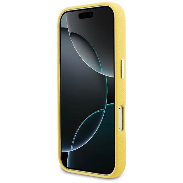 Husă pentru iPhone 17 Pro Max Karl Lagerfeld 6,9" HC MAGSAFE PU FW W/ K&C HEAD PIN YELLOW – Galben