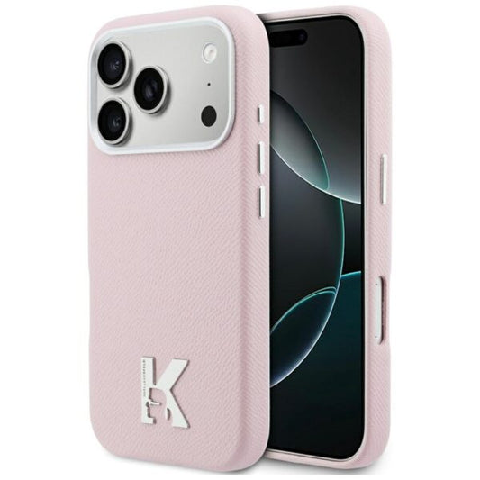 Husă pentru iPhone 17 Pro Max Karl Lagerfeld 6,9" HC MAGSAFE PU FW W/ KHEAD LOGO PINK – Roz