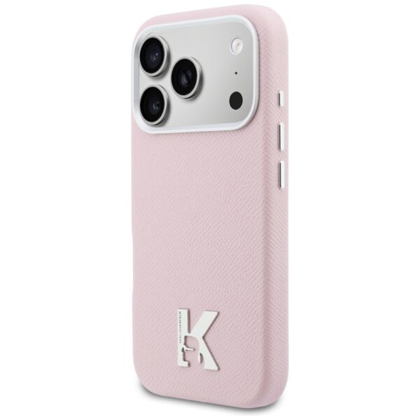 Husă pentru iPhone 17 Pro Max Karl Lagerfeld 6,9" HC MAGSAFE PU FW W/ KHEAD LOGO PINK – Roz