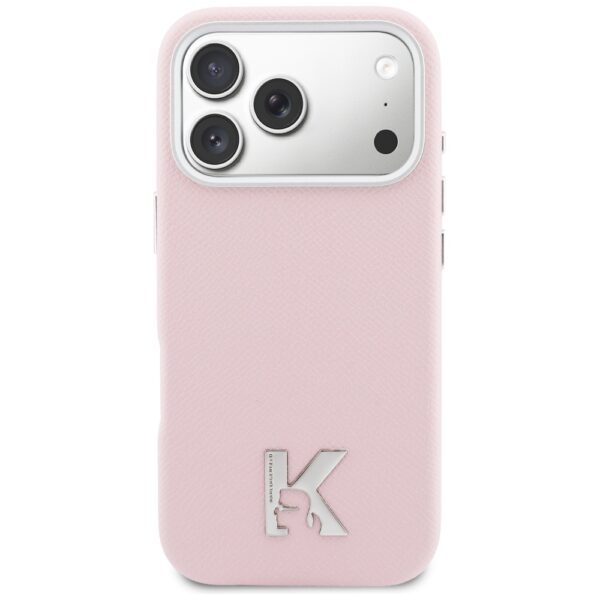 Husă pentru iPhone 17 Pro Max Karl Lagerfeld 6,9" HC MAGSAFE PU FW W/ KHEAD LOGO PINK – Roz