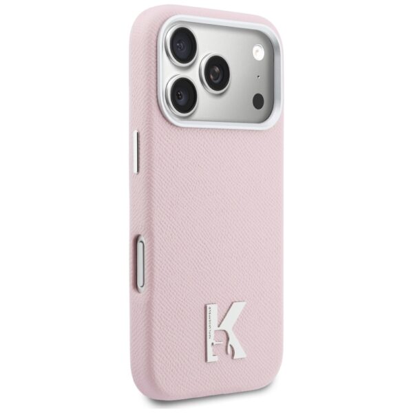 Husă pentru iPhone 17 Pro Max Karl Lagerfeld 6,9" HC MAGSAFE PU FW W/ KHEAD LOGO PINK – Roz