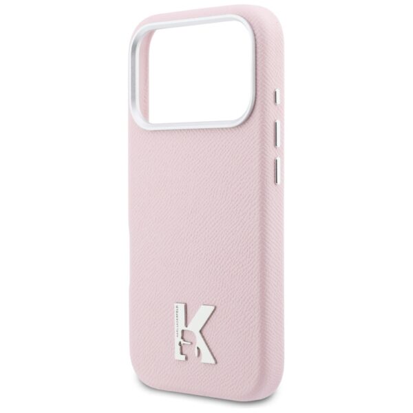 Husă pentru iPhone 17 Pro Max Karl Lagerfeld 6,9" HC MAGSAFE PU FW W/ KHEAD LOGO PINK – Roz