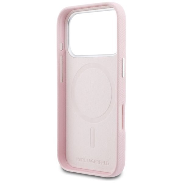 Husă pentru iPhone 17 Pro Max Karl Lagerfeld 6,9" HC MAGSAFE PU FW W/ KHEAD LOGO PINK – Roz